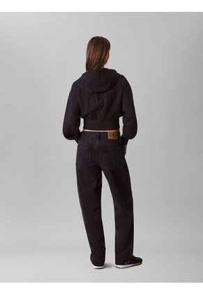 Buzo Negro Cropped De Punto Milano Calvin Klein