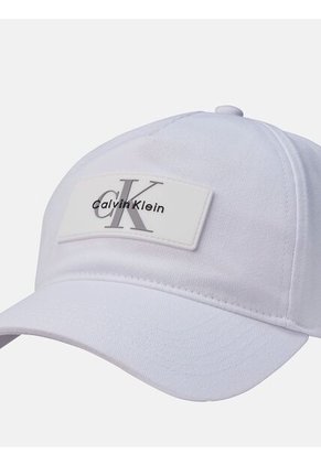 Gorra Blanca De Algodón Con Parche Calvin Klein