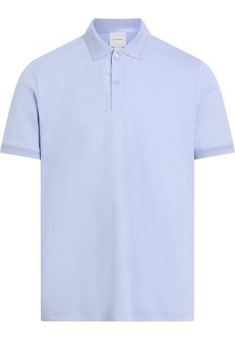 Polo Azul Con Logotipo En El Pliegue De Botones Calvin Klein Calvin Klein