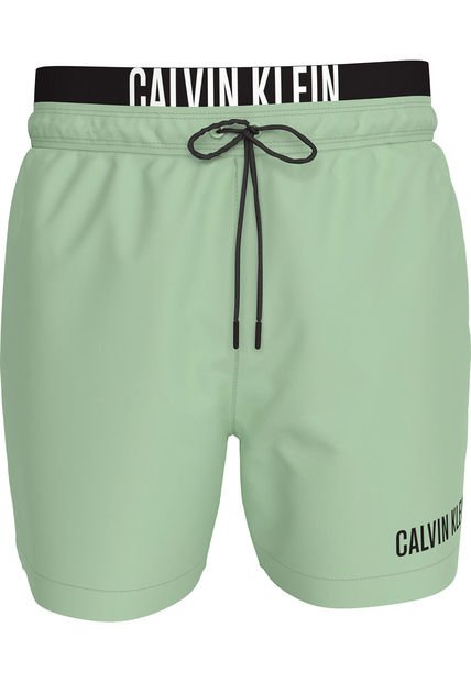 Traje Verde De Baño Corto Con Cinturilla Doble - Intense Power Calvin Klein