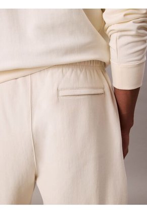 Pantaloneta Blanca De Felpa Con Logotipo Bordado Calvin Klein