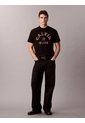 Camiseta Negra Con Gráfico De Logo Calvin Klein de Calvin Klein