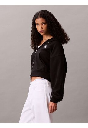 Buzo Negro Con Cremallera Calvin Klein