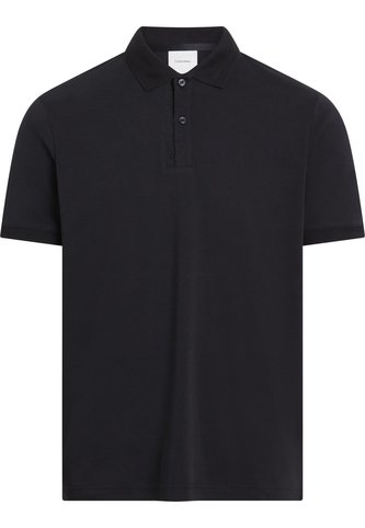 Polo Negro Con Logotipo En El Pliegue De Botones Calvin Klein Calvin Klein