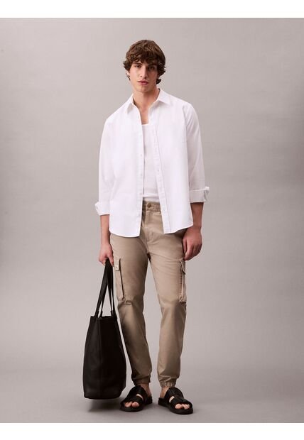 Pantalones Beige Cargo Skinny De Ripstop Calvin Klein