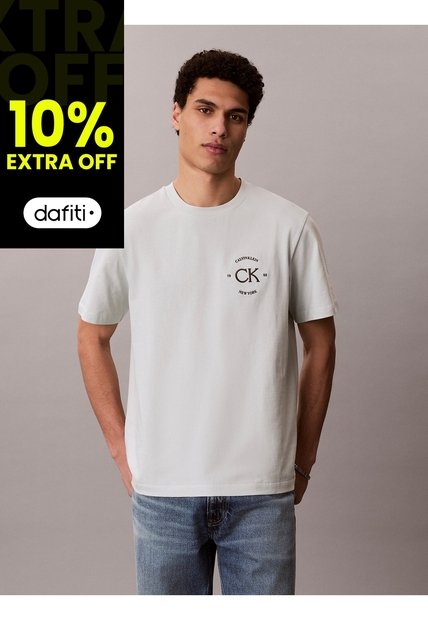 Camiseta Verde Con Estampado Gráfico Calvin Klein