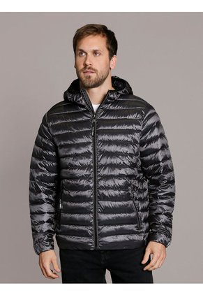 Chaqueta Multicolor Acolchada Con Capota Calvin Klein