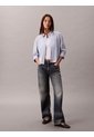Camisa Azul Solid Boxy Cropped Calvin Klein de Calvin Klein
