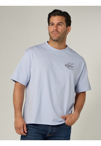 Camiseta Gris Con Gráfico De Monograma Calvin Klein Calvin Klein Calvin Klein