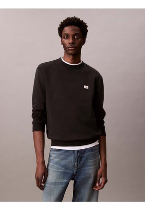Saco Negro Terry Con Monograma Calvin Klein