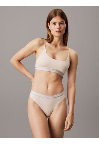 Pantie Tipo Tanga Beige De Algodón Calvin Klein Calvin Klein
