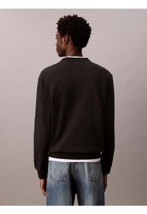 Saco Negro Terry Con Monograma Calvin Klein