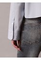 Camisa Azul Solid Boxy Cropped Calvin Klein de Calvin Klein