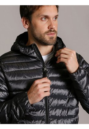 Chaqueta Multicolor Acolchada Con Capota Calvin Klein