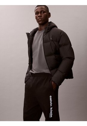 Jogger Negro Con Gráfico Retro Calvin Klein