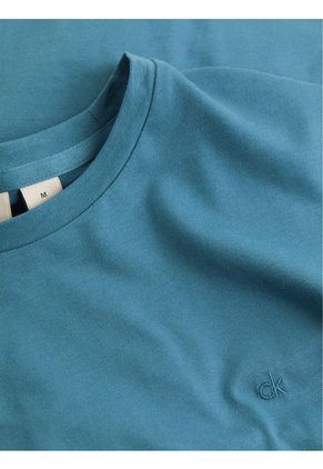 Camiseta De Algodón Con Parche Bordago Calvin Klein