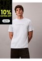 Camiseta Celeste Con Logo En Relieve Calvin Klein de Calvin Klein