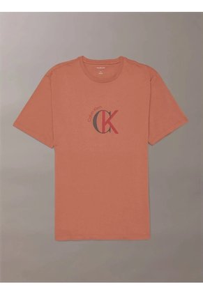 Camiseta Rosa Con Gráfico De Logo Calvin Klein
