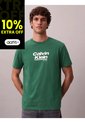 Camiseta Verde Con Logo Gráfico Calvin Klein de Calvin Klein