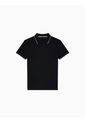 Polo Negro Piqué De Algodón Calvin Klein de Calvin Klein