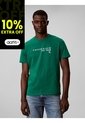 Camiseta Verde Con Gráfico De Logo Calvin Klein de Calvin Klein