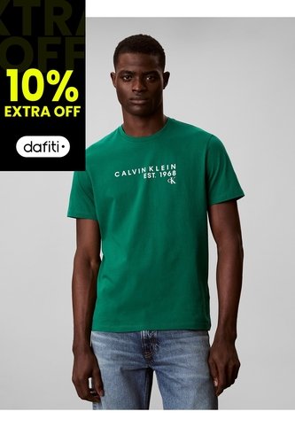 Camiseta Verde Con Gráfico De Logo Calvin Klein Calvin Klein