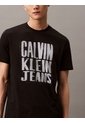 Camiseta Negra Stacked Graphic Crewnec Calvin Klein de Calvin Klein