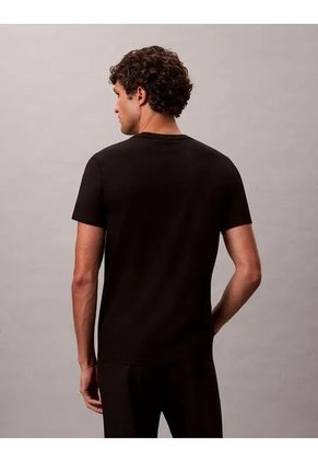 Camiseta Negra Slim De Manga Corta Calvin Klein
