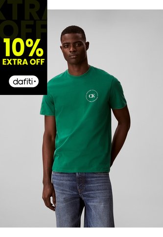 Camiseta Verde Con Gráfico De Logo Circular Calvin Klein Calvin Klein