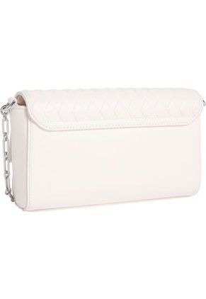 Bolso Beige Cruzado Acolchado Con Solapa Calvin Klein