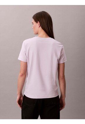 Camiseta Morado De Algodón Con Logo De Archivo Calvin Klein
