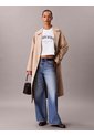 Camiseta Blanca Cropped Con Logo Calvin Klein de Calvin Klein