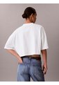 Camiseta Blanca Cropped Con Logo Calvin Klein de Calvin Klein