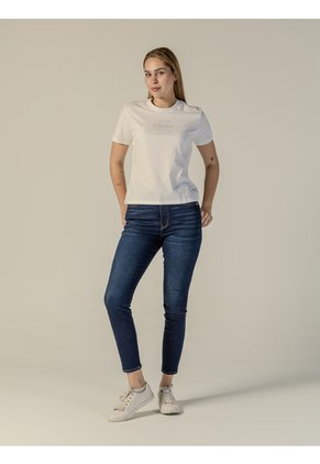 Camiseta Blanca Clásica Con Monologo Calvin Klein