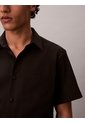 Camisa Negra Manga Corta De Seersucker Calvin Klein de Calvin Klein