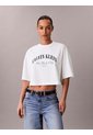 Camiseta Blanca Cropped Con Logo Calvin Klein de Calvin Klein
