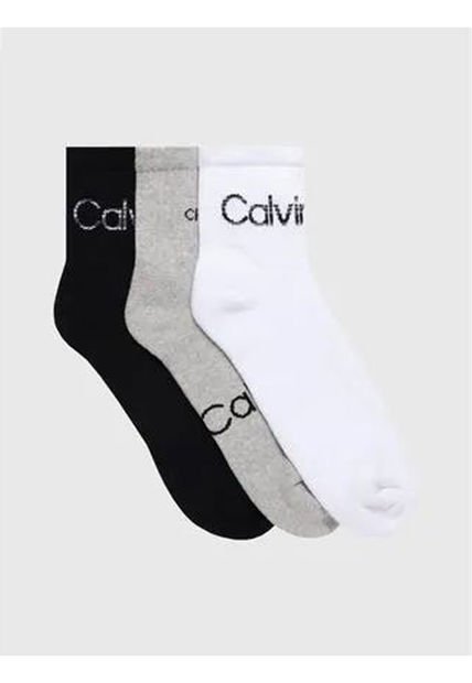 Pack Negro De 3 Pares De Calcetines Con Logo Calvin Klein