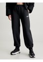 Jogger Negro De Felpa De Algodón Calvin Klein de Calvin Klein