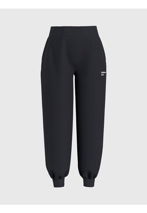 Jogger Negro De Felpa De Algodón Calvin Klein