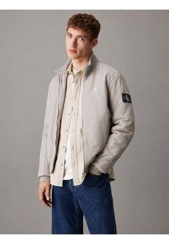 Chaqueta Gris De Nailon Acolchado Con Cremallera Calvin Klein Calvin Klein