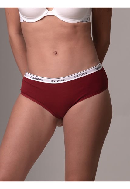 Panty Rojo Hipster - Modern Logo Calvin Klein