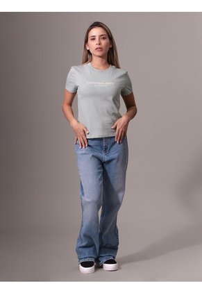 Camiseta Multicolor Regular Con Logo Institutional Calvin Klein