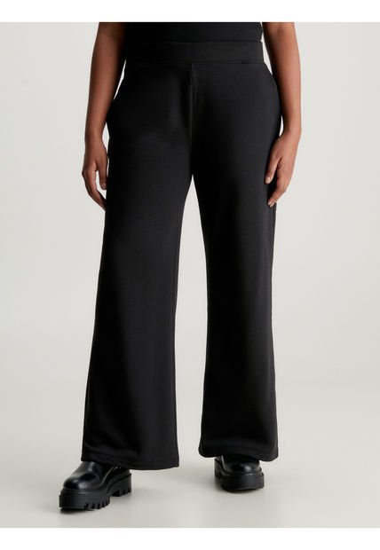 Pantalón Negro De Chándal Holgado De Felpa De Algodón Calvin Klein