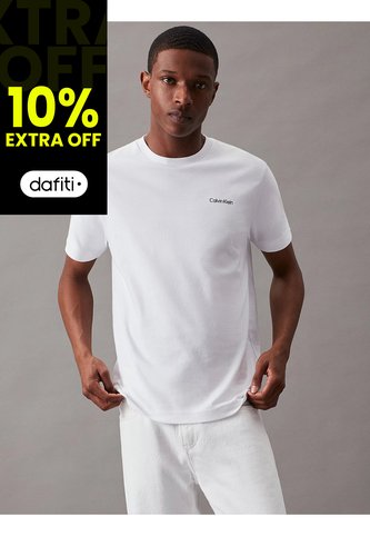 Camiseta Blanca Con Micro Logo Calvin Klein Calvin Klein