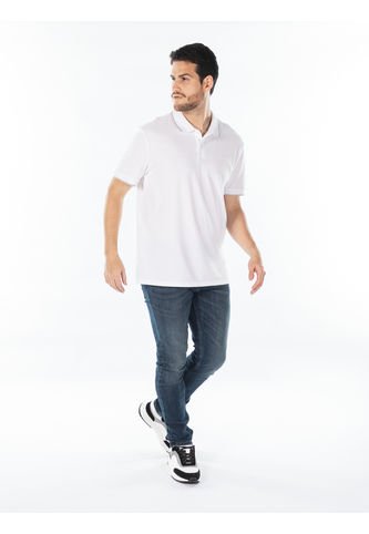 Polo Blanco Piqué De Algodón Calvin Klein Calvin Klein