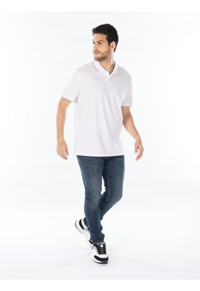 Polo Blanco Piqué De Algodón Calvin Klein