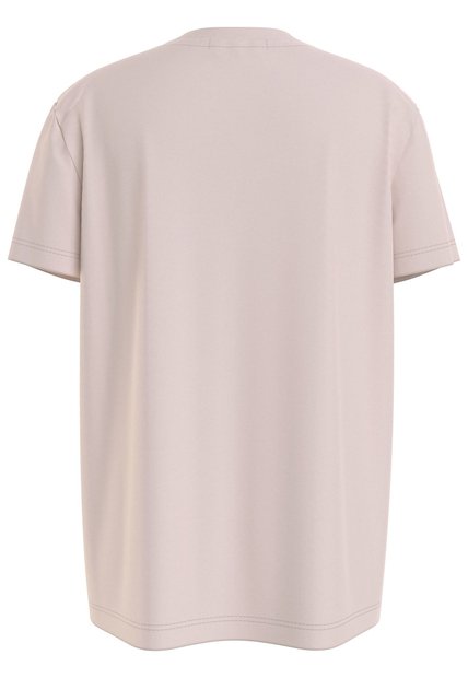 Camiseta Niña Rosada Regular Con Logo Calvin Klein