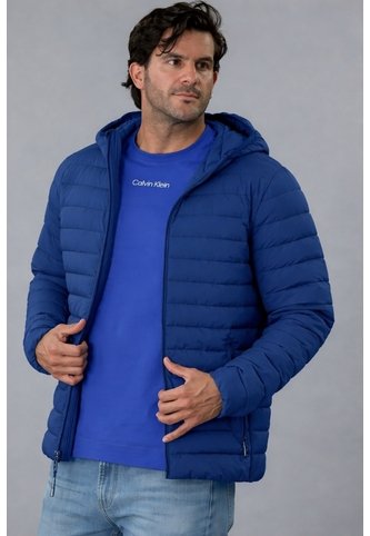 Chaqueta Azul Acolchada Con Capota Calvin Klein Calvin Klein