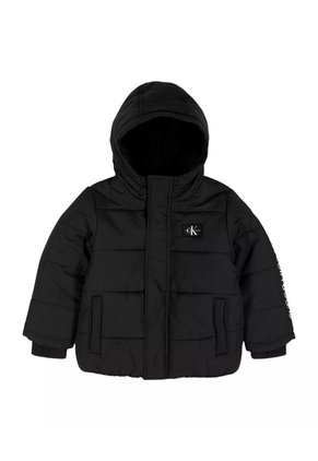 Chaqueta Negra Para Niño / Rompe Viento Acolchada Ligera Calvin Klein