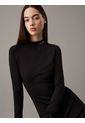 Vestido Negro De Manga Larga De Punto Milano Calvin Klein de Calvin Klein